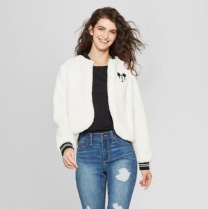 Disney Mickey Mouse Faux Fur Bomber Jacket